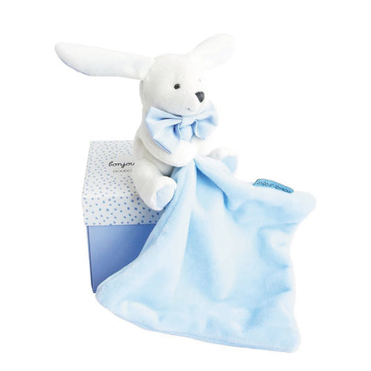 CONIGLIO CON PELUCHE, AZZURRO CIELO, 10 CM