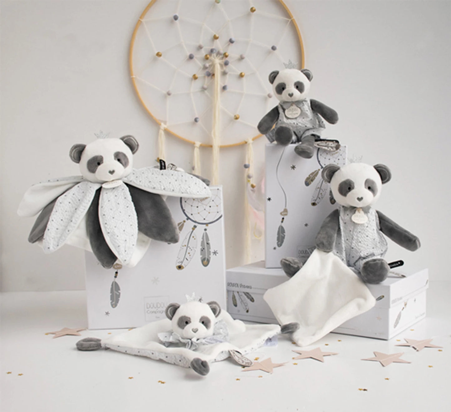 TRAUMFÄNGER PANDA TRÖSTER BLUME 26CM