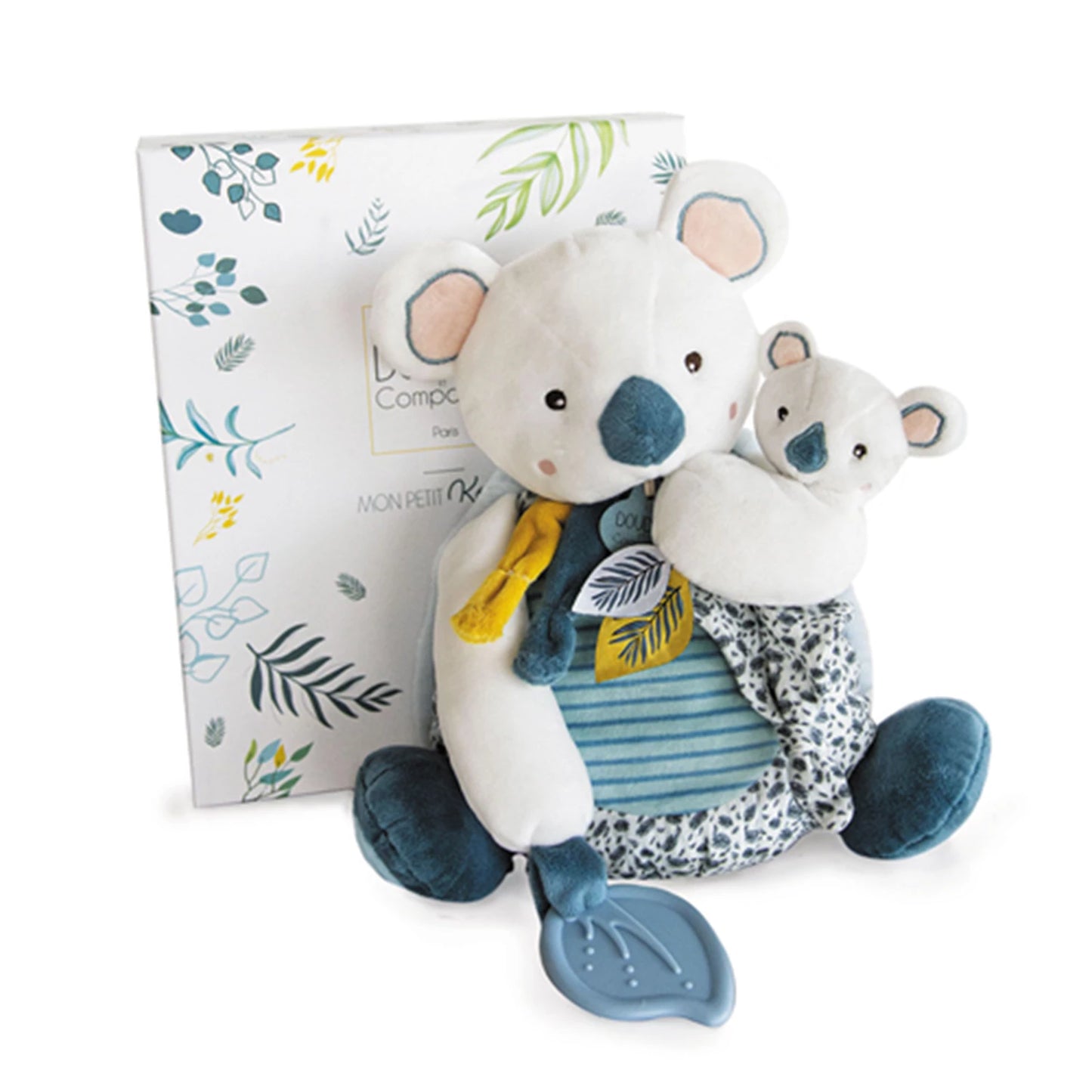 KOALA AVEC BÉBÉ ET ANNEAU DE DENTITION 25 CM