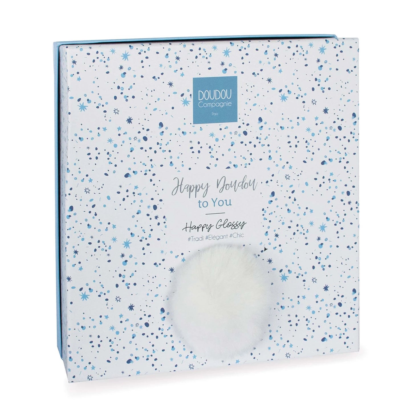 DOUDOUNE BRILLANTE HAPPY, BLANCHE 25 CM