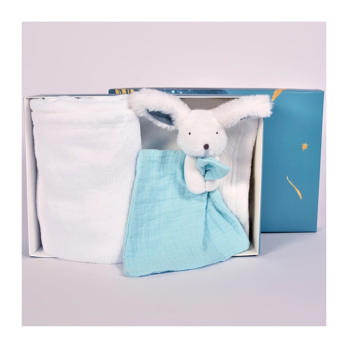 COUVERTURE ET PELUCHE HAPPY POP, BLANC