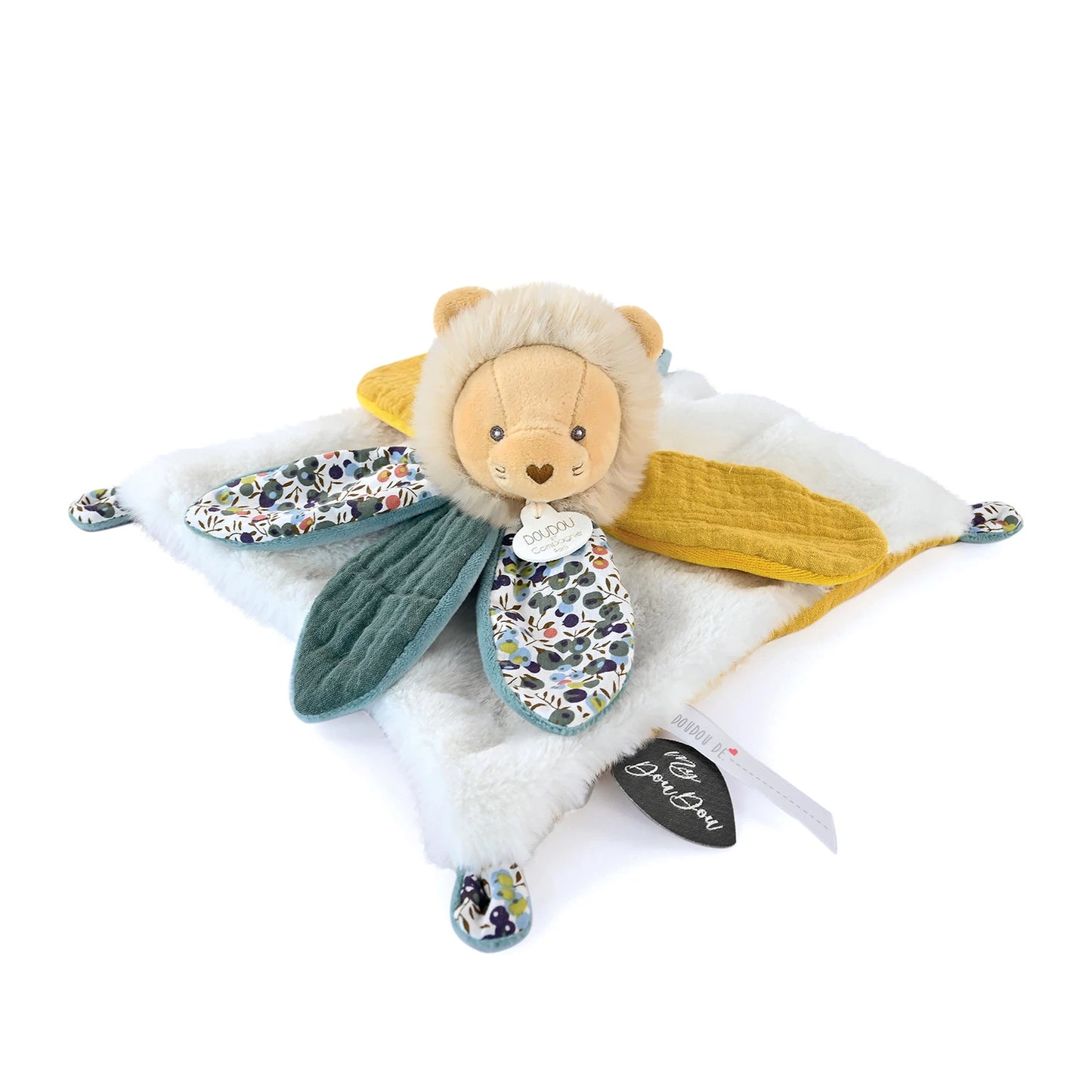 PELUCHE LION FLEUR 27CM