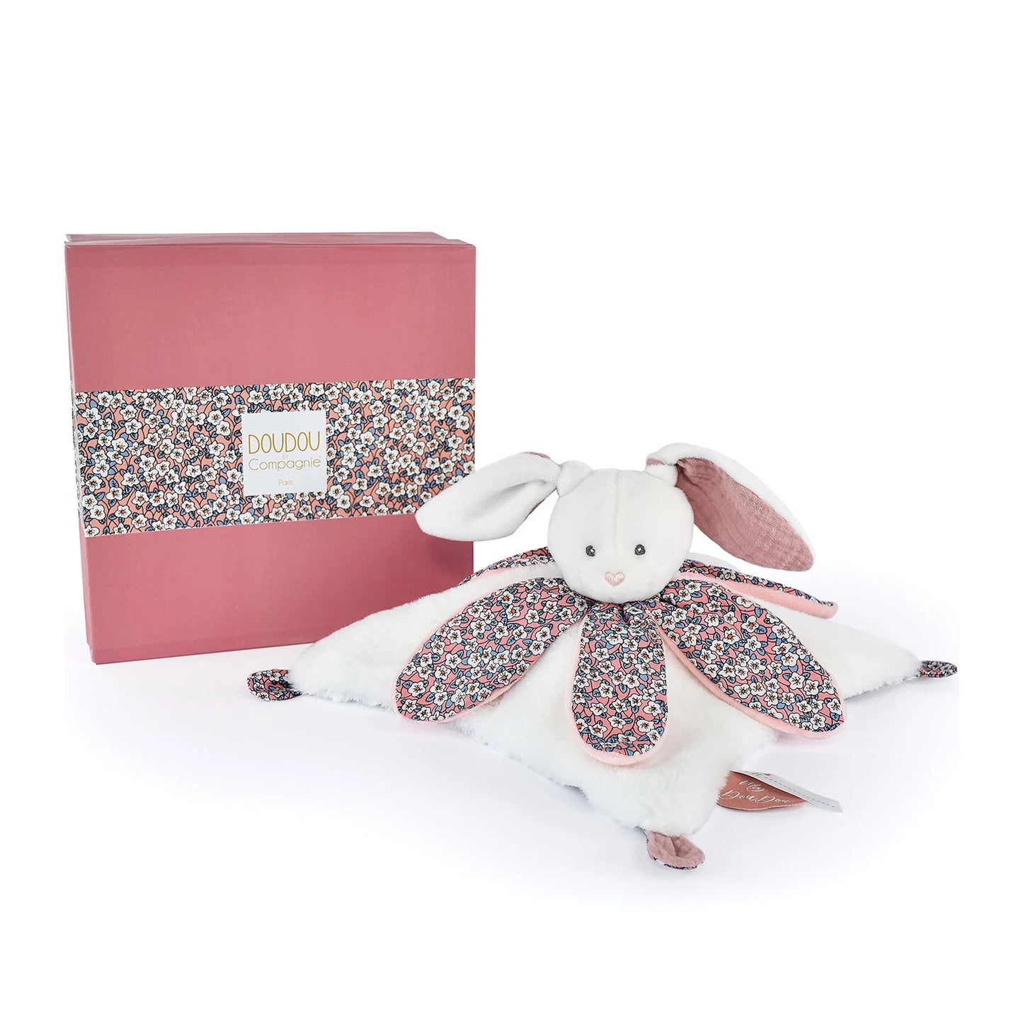 PELUCHE LAPIN FLEUR 27CM