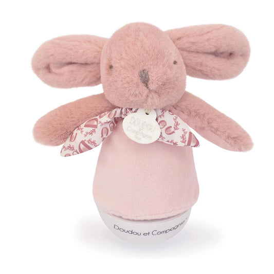 LUCE NOTTURNA CON MUSICA, CONIGLIO, ROSA, 16 CM