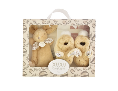 COFFRET CADEAU, LAPIN BEIGE, 0-6 MOIS