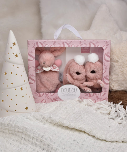 SET REGALO CONIGLIETTO ROSA, 0-6 MESI