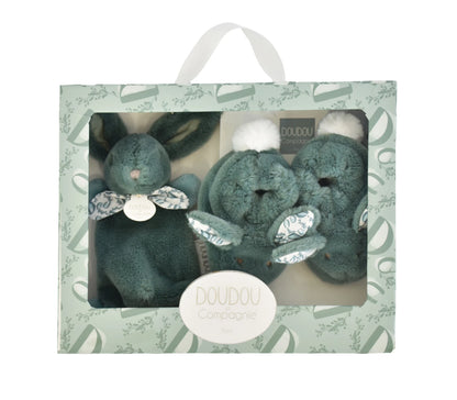 COFFRET CADEAU LAPIN VERT SAUGE, 0-6M