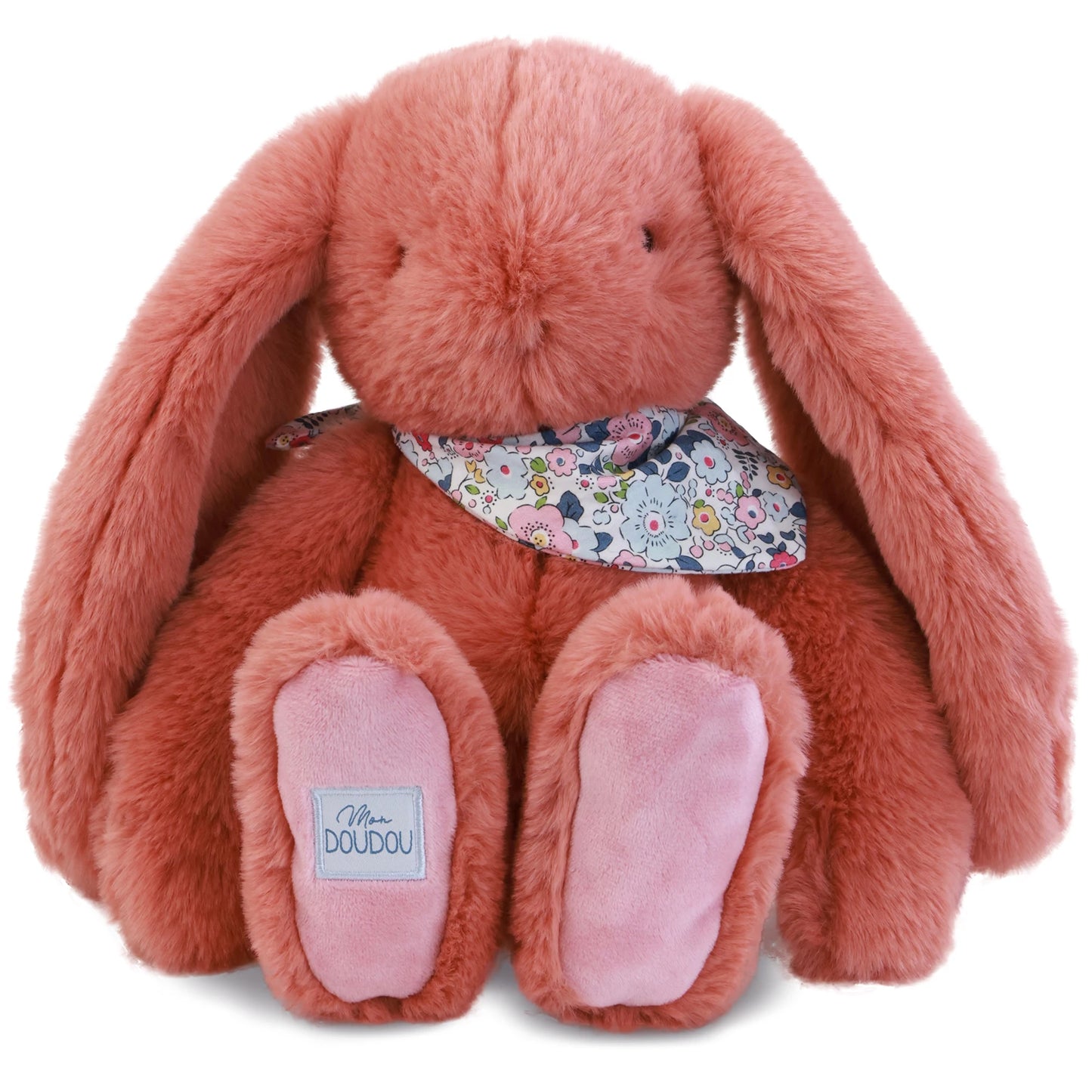 LAPIN FLEURETTE EN TERRE CUITE 35 CM