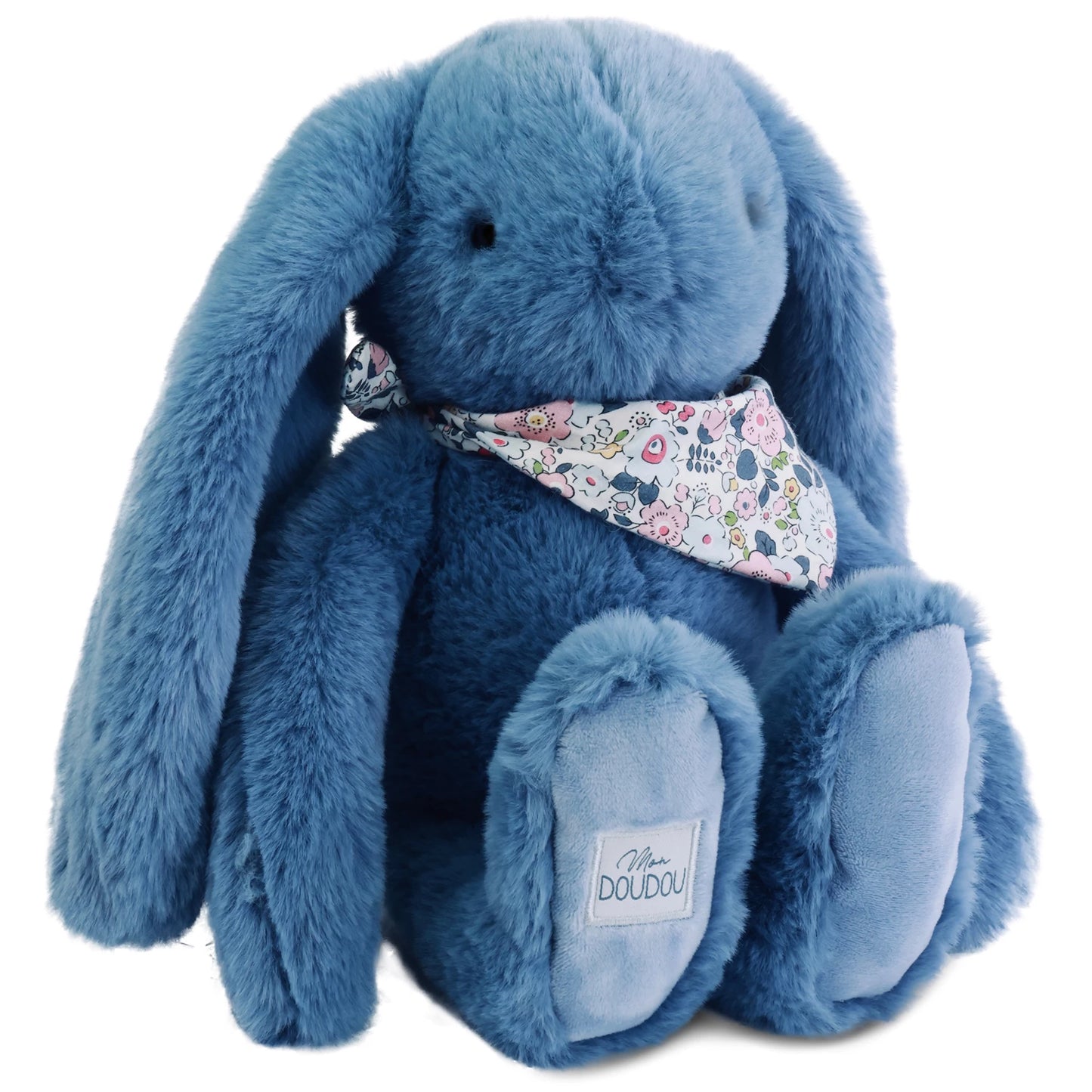 CONIGLIO FLEURETTE BLU 35CM