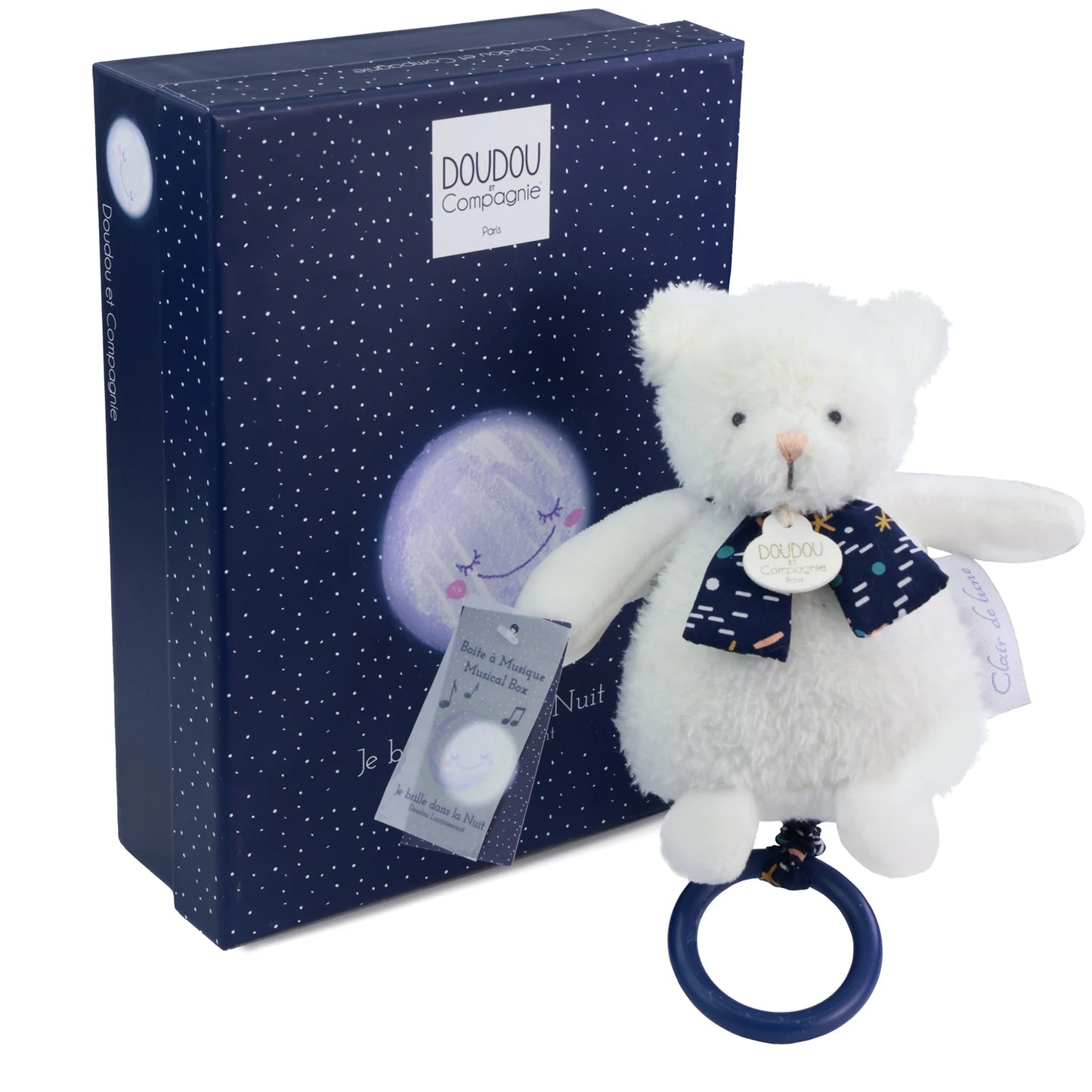 OURS EN PELUCHE MUSICAL, PHOSPHORESCENT, 17 CM