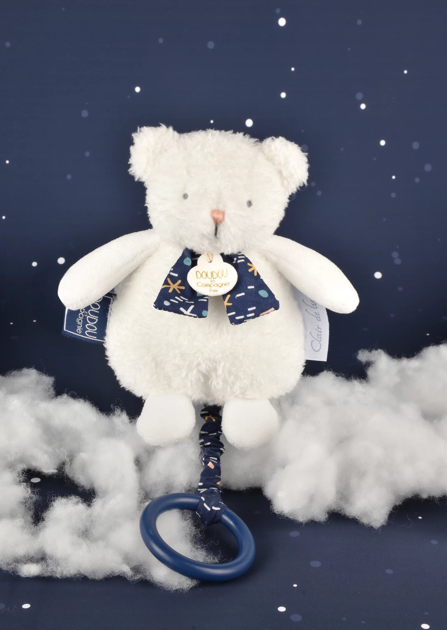 OURS EN PELUCHE MUSICAL, PHOSPHORESCENT, 17 CM