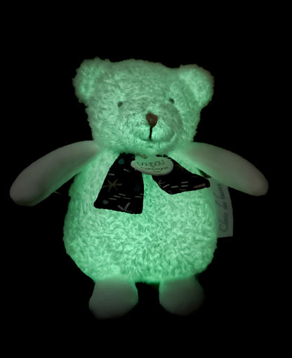 OURS EN PELUCHE MUSICAL, PHOSPHORESCENT, 17 CM