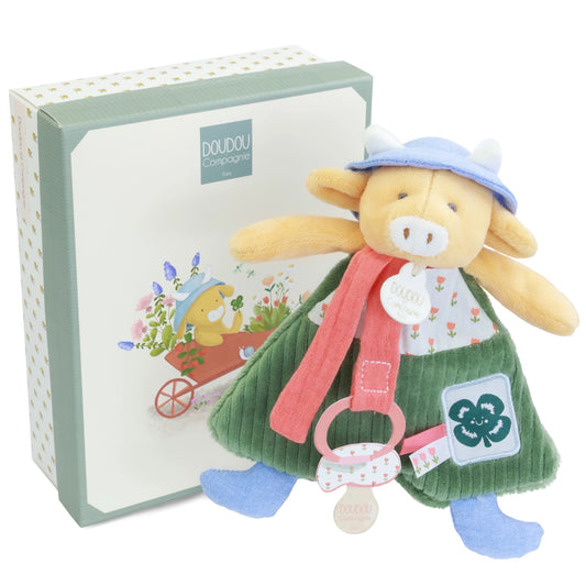 PELUCHE MUCCA ANETH CON PORTA CIUCCIO 19 CM
