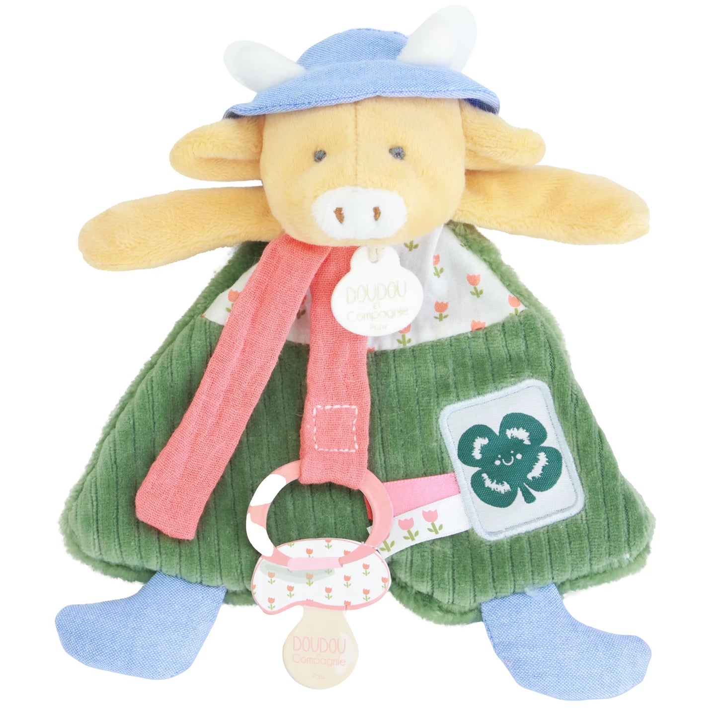 PELUCHE VACHE ANETH AVEC ATTACHE-SUCETTE 19 CM