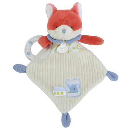 PELUCHE RENARD AVEC HOCHET 21CM