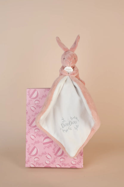 CONIGLIO CON PELUCHE, ROSA, 10 CM