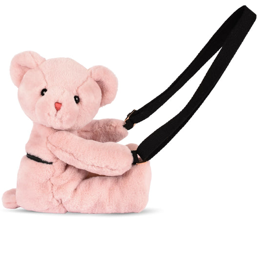BORSA A TRACOLLA ORSO ROSA 30CM
