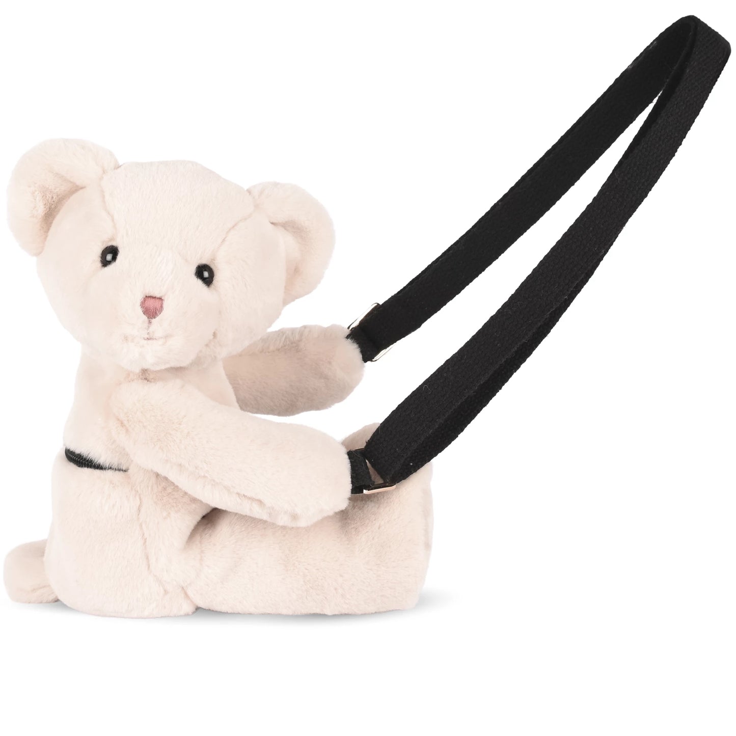 SAC À BANDOULIÈRE OURS IVOIRE 30CM