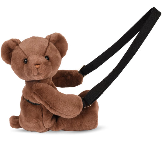 BORSA A TRACOLLA ORSO MARRONE 30CM