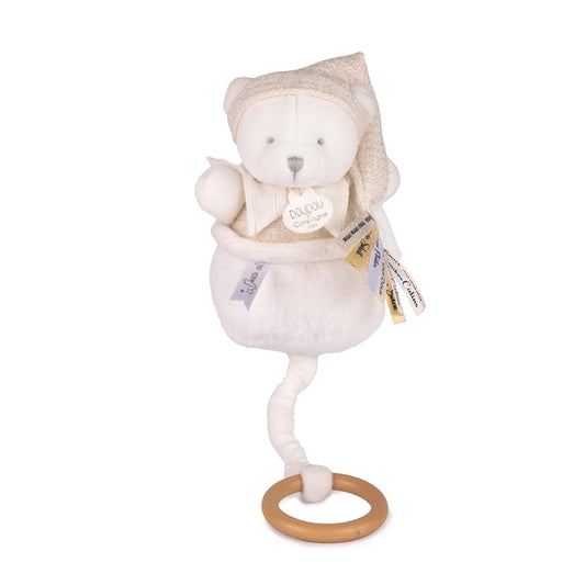 ORSETTO MUSICALE, BIANCO, 20 CM