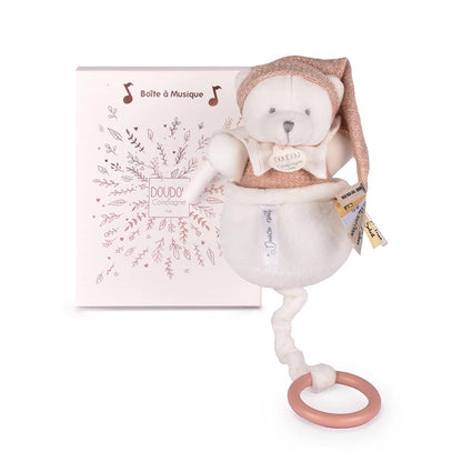 OURSON MUSICAL, ROSE, 20 CM