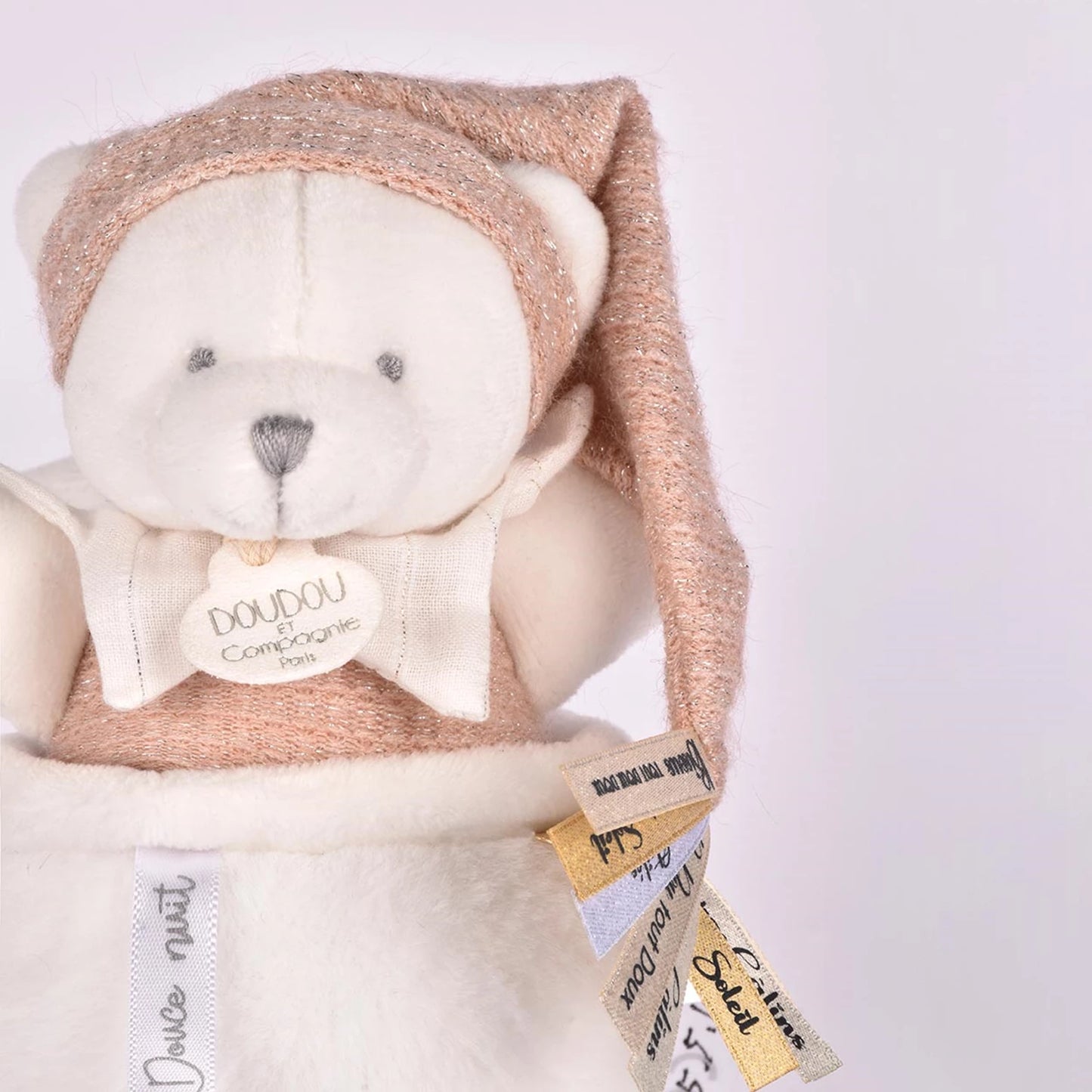 OURSON MUSICAL, ROSE, 20 CM