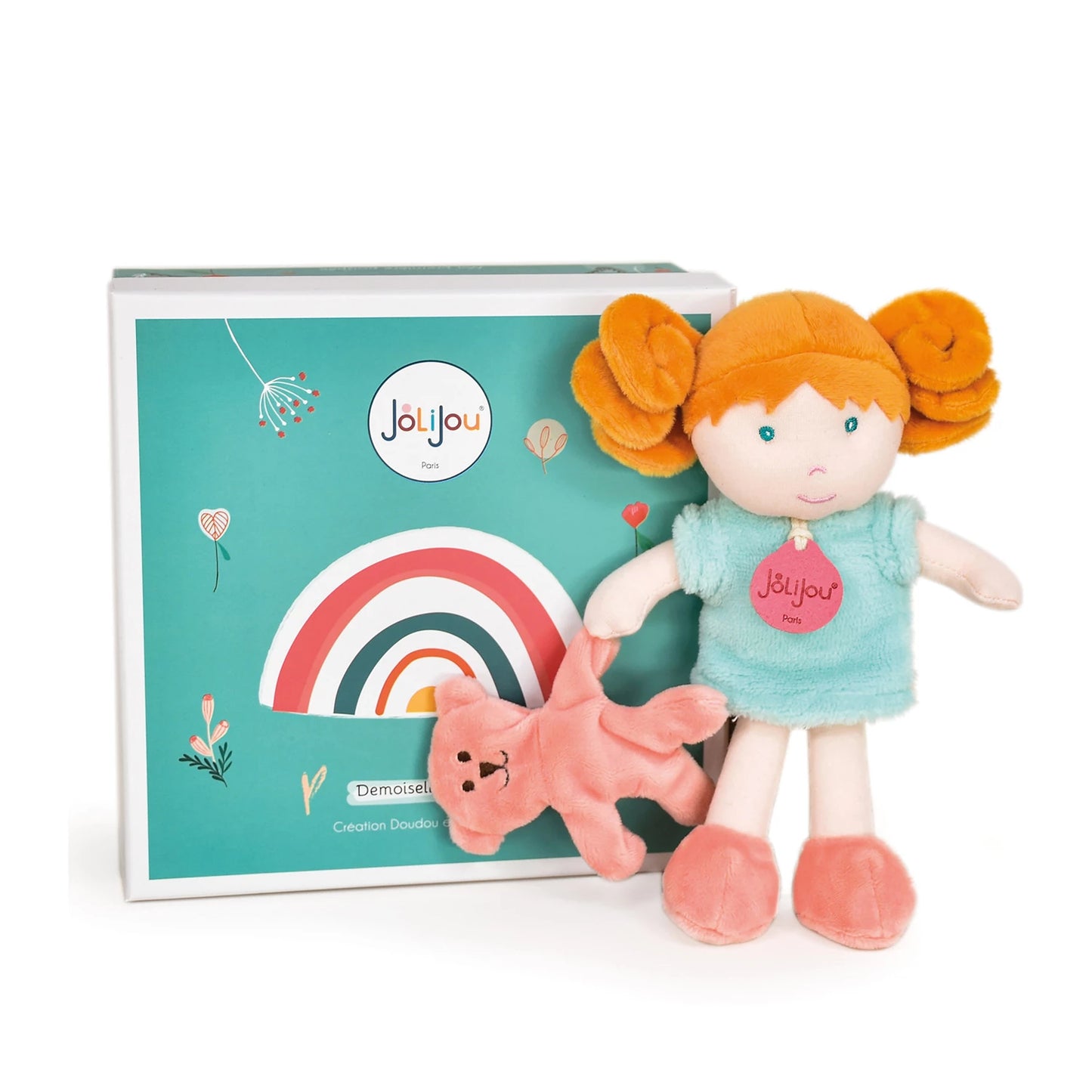 POUPÉE EN PELUCHE, MENTHE, 21 CM
