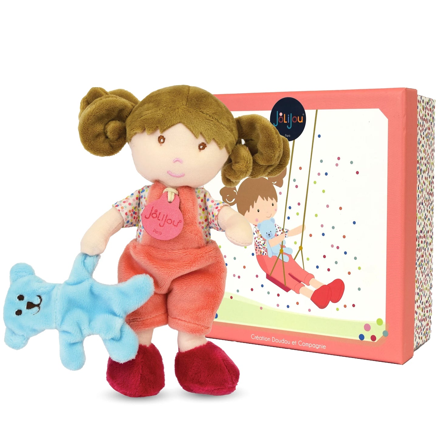 POUPÉE EN PELUCHE EN COMBINAISON, 20 CM