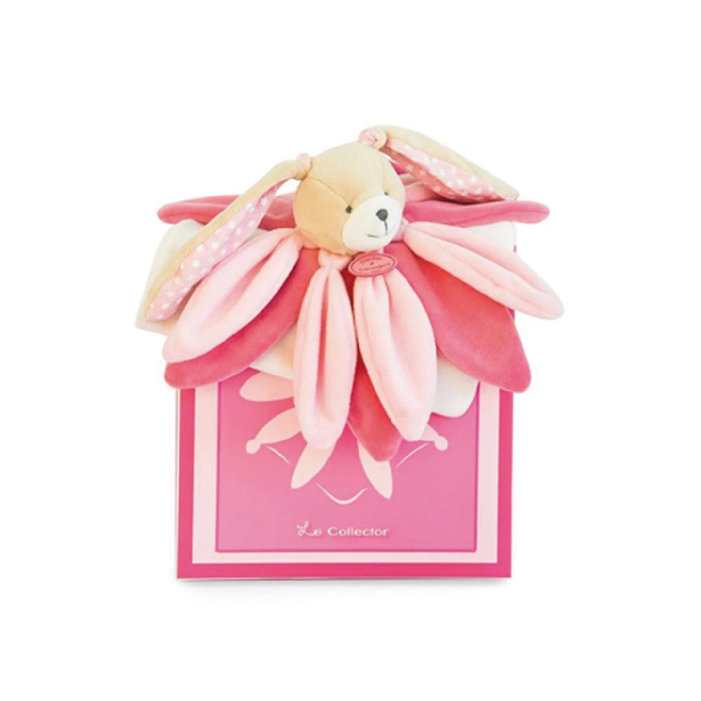 PELUCHE AVEC LAPIN ET FLEUR, ROSE, 28 CM
