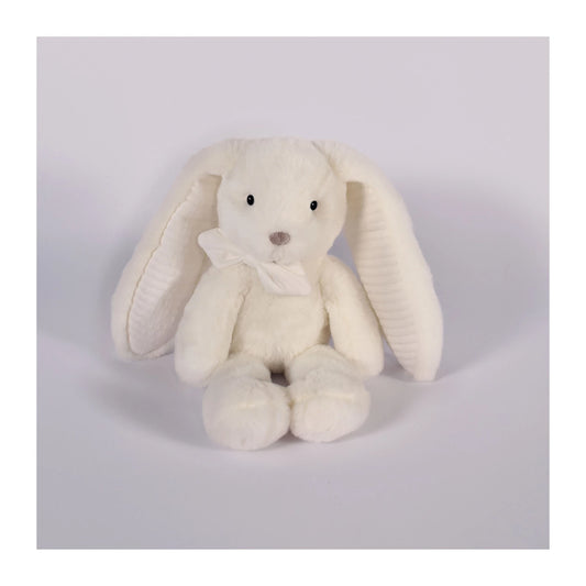 CONIGLIO PREPPY CHIC, BIANCO, 40 CM