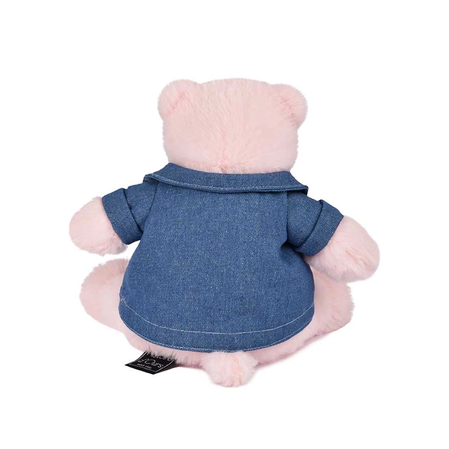 HIPPOPOTAME ROSE AVEC VESTE EN JEAN 20 CM