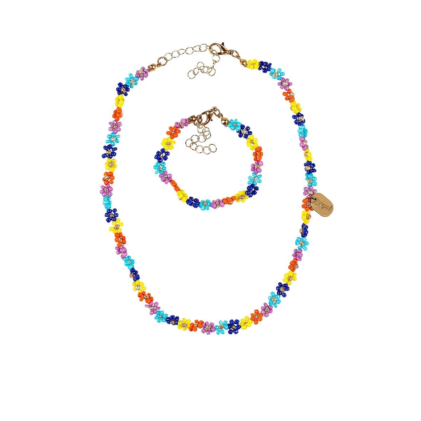 PARURE COLLIER ET BRACELET MILLIE, BLEU