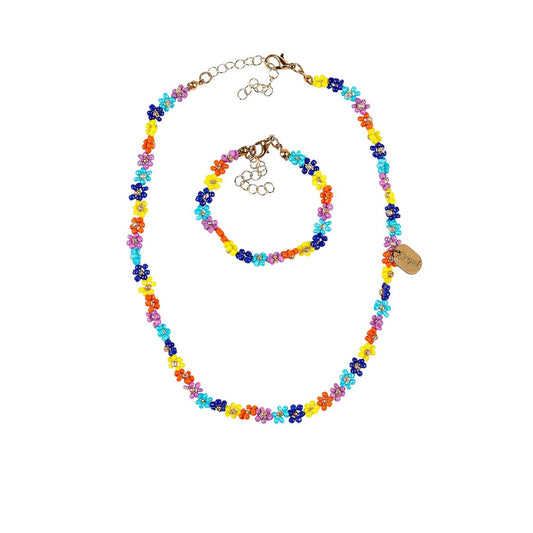 PARURE COLLIER ET BRACELET MILLIE, BLEU