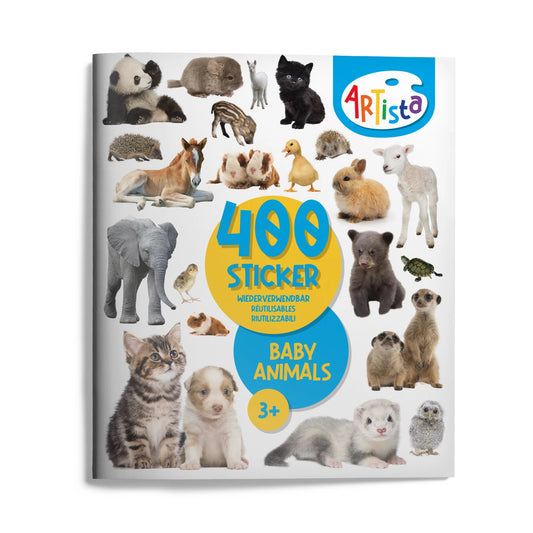 LIBRO DI ADESIVI CON CUCCIOLI DI ANIMALI