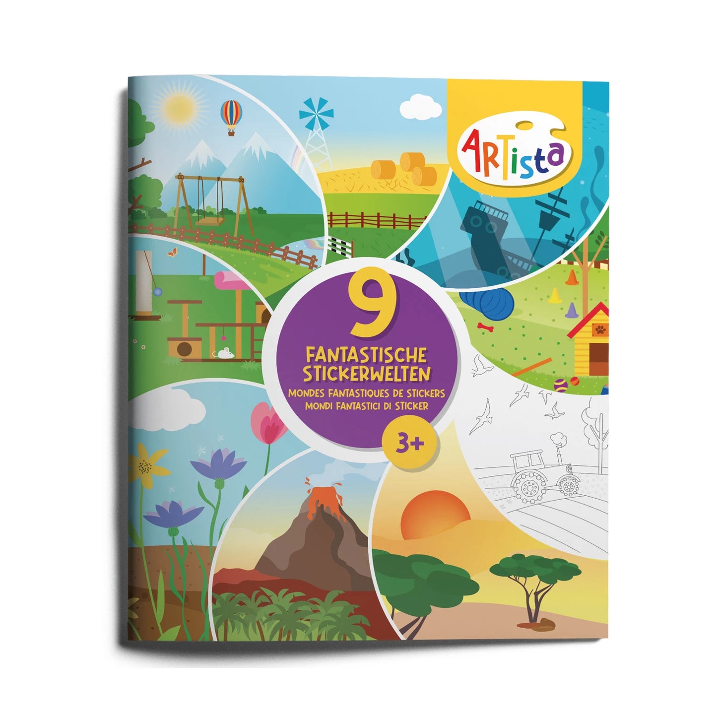 LIVRE D'AUTOCOLLANTS À COLLECTIONNER (9 MONDES)