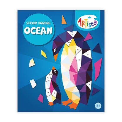 LIVRE DE COLORIS AVEC AUTOCOLLANTS OCÉAN