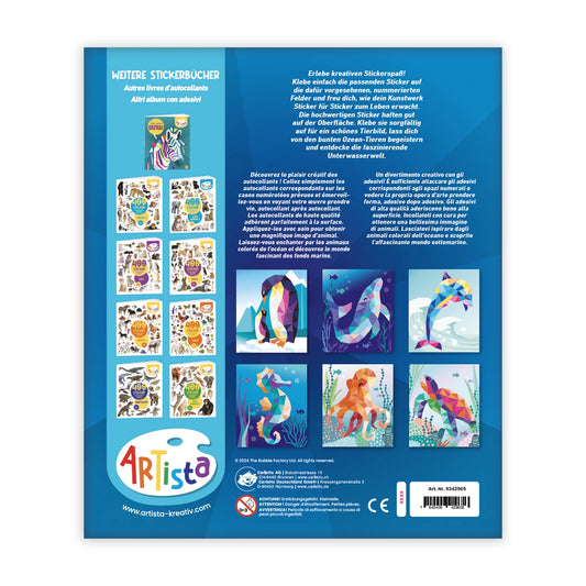 LIBRO DA COLORARE CON ADESIVI OCEANO