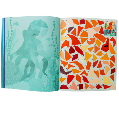 LIVRE DE COLORIS AVEC AUTOCOLLANTS OCÉAN