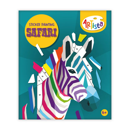 LIVRE DE COLORIAGE AVEC AUTOCOLLANTS SAFARI