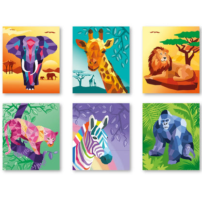 LIVRE DE COLORIAGE AVEC AUTOCOLLANTS SAFARI