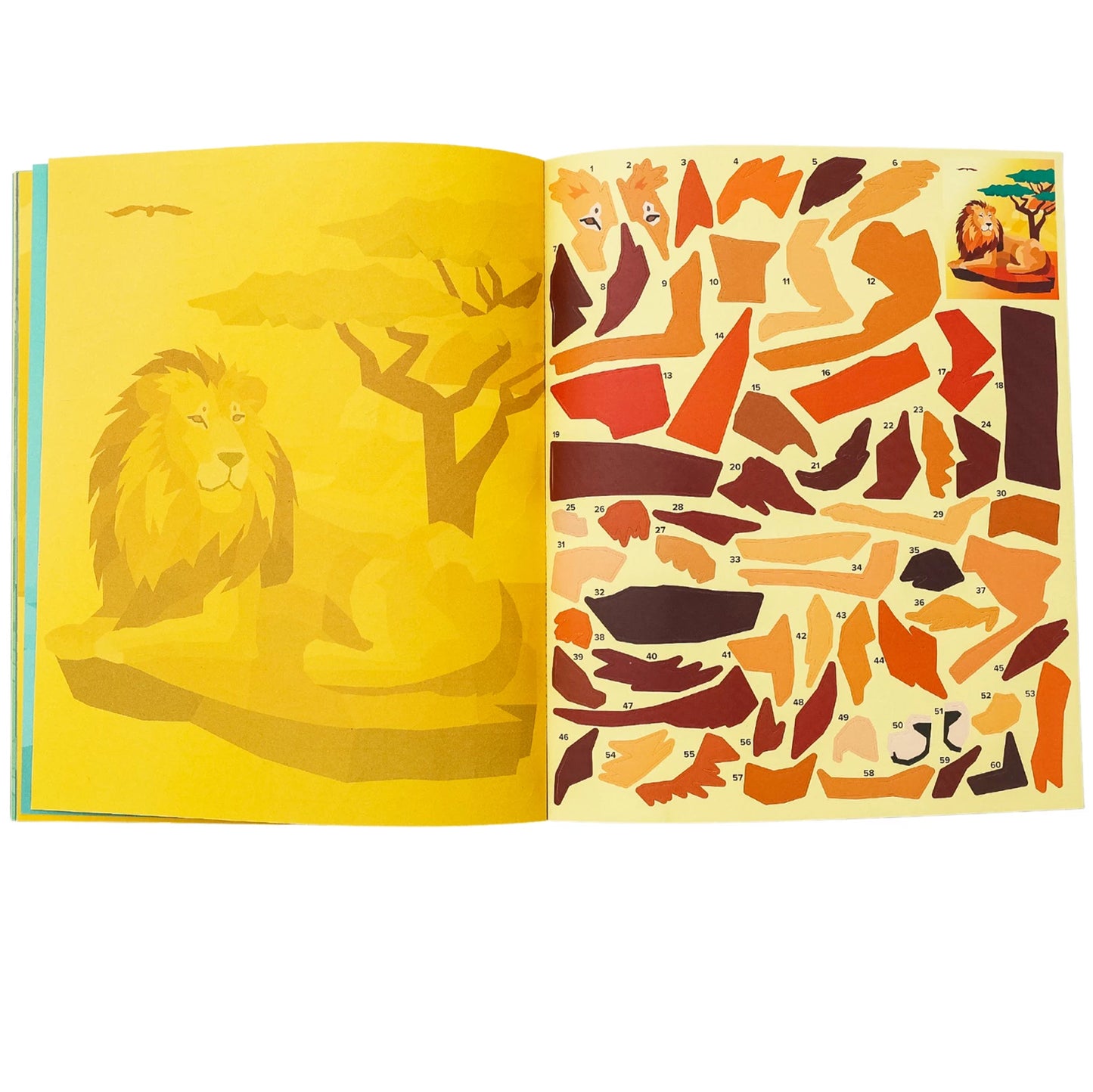 LIVRE DE COLORIAGE AVEC AUTOCOLLANTS SAFARI