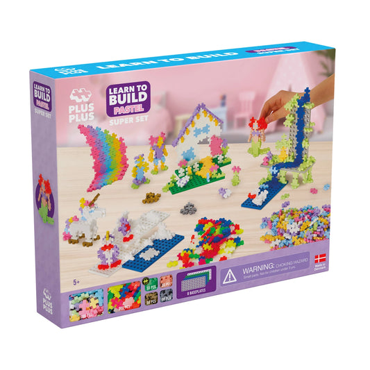SUPER KIT DE 1200 BRIQUES CRÉATIVES COULEURS PASTEL
