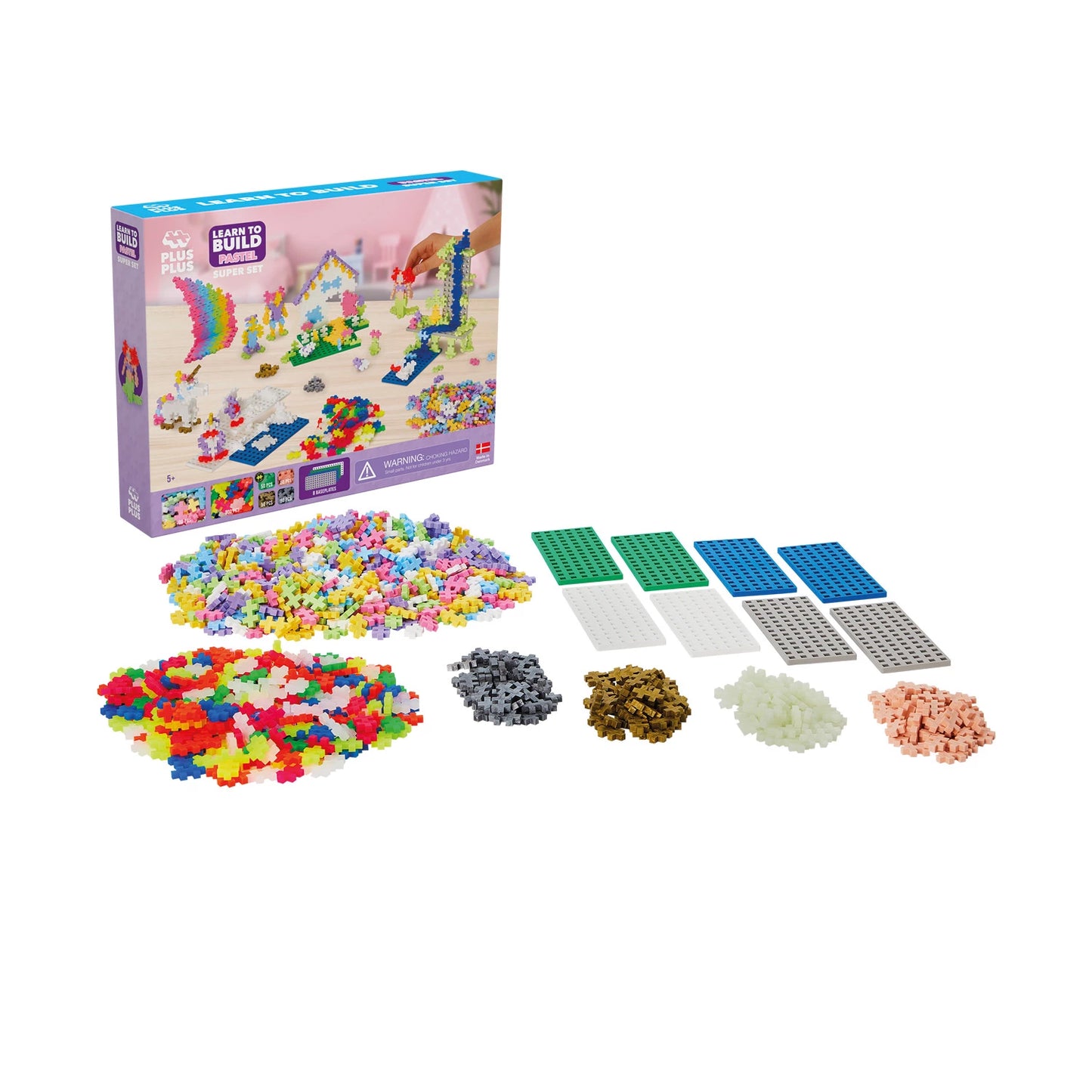 SUPER KIT DE 1200 BRIQUES CRÉATIVES COULEURS PASTEL