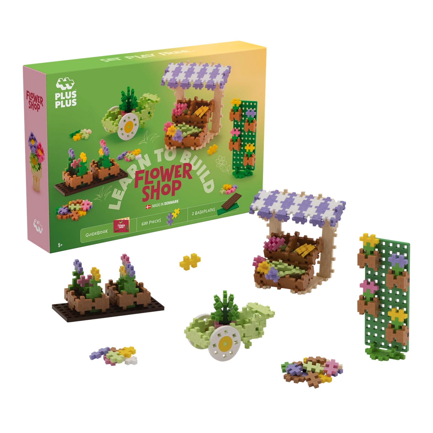 MAGASIN DE FLEURS AVEC 600 BLOCS DE CONSTRUCTION CRÉATIFS