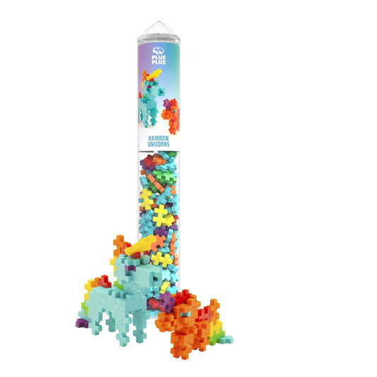 100 BLOCS CRÉATIFS POUR CONSTRUIRE UNE LICORNE ARC-EN-CIEL
