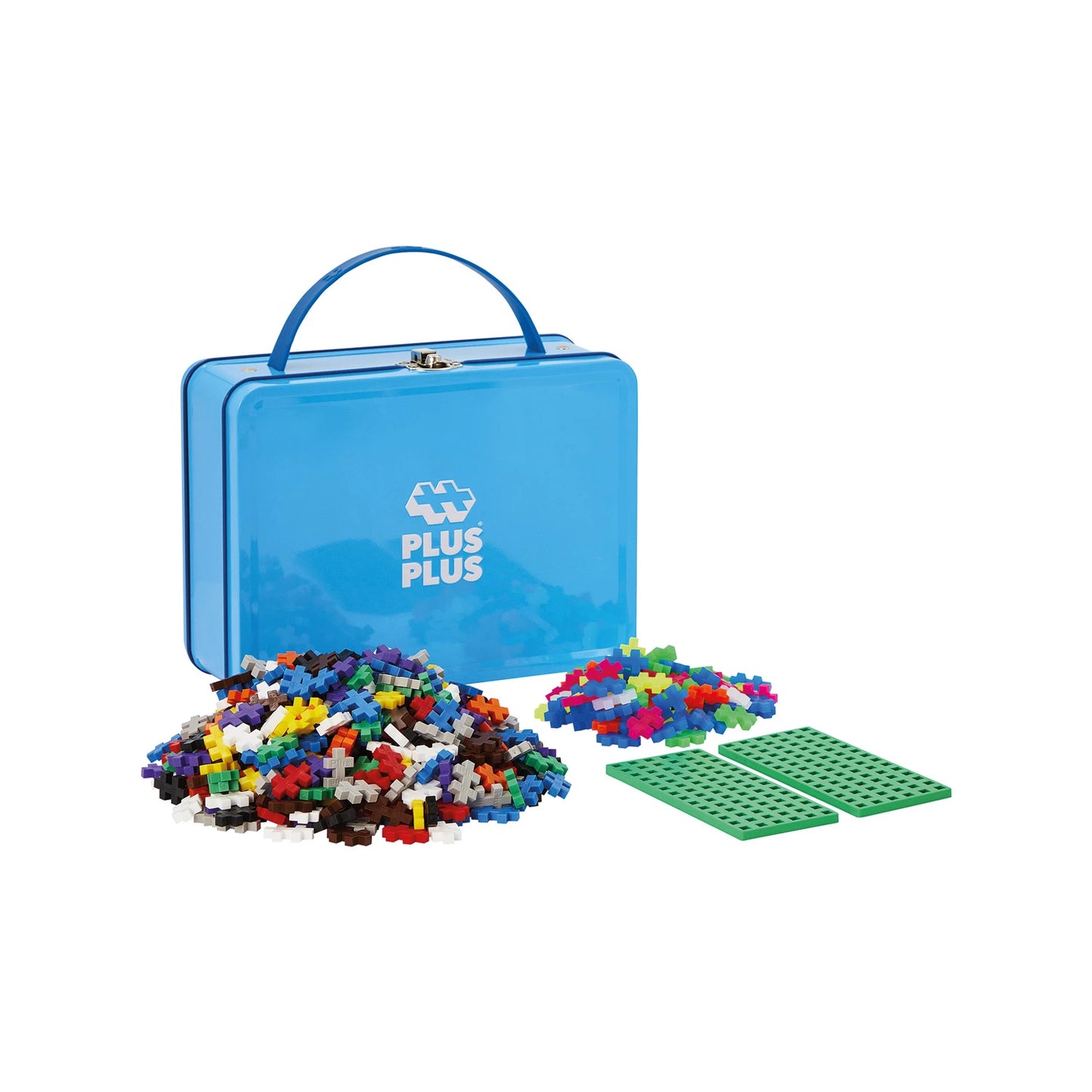 BOÎTE MÉTAL BASIQUE AVEC 600 BLOCS DE CONSTRUCTION CRÉATIFS