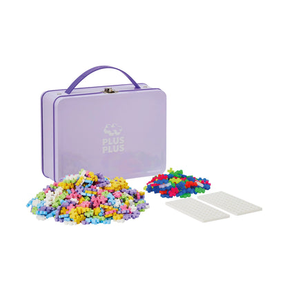 BOÎTE MÉTALLIQUE PASTEL AVEC 600 BRIQUES CRÉATIVES