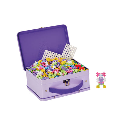 BOÎTE MÉTALLIQUE PASTEL AVEC 600 BRIQUES CRÉATIVES