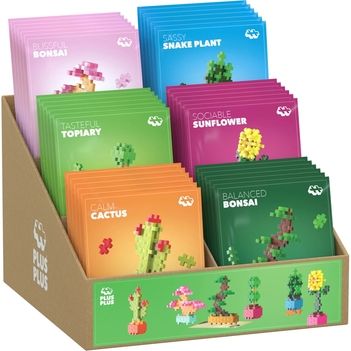 DISPLAY MIT 36 KREATIV-BLÖCKEN FÜR PFLANZEN/BLUMEN