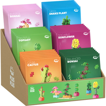 DISPLAY MIT 36 KREATIV-BLÖCKEN FÜR PFLANZEN/BLUMEN